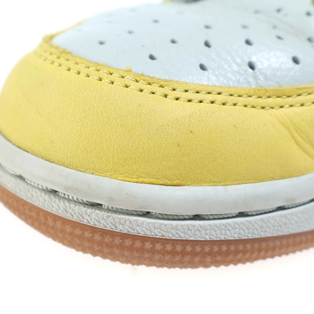 NIKE(ナイキ) ×TRAVIS SCOTT WMNS AIR JORDAN 1 RETRO LOW OG CANARY ウィメンズ エアジョーダン1 カナリー ローカットスニーカー イエロー US10.5/27.5cm DZ4137-700 レディース