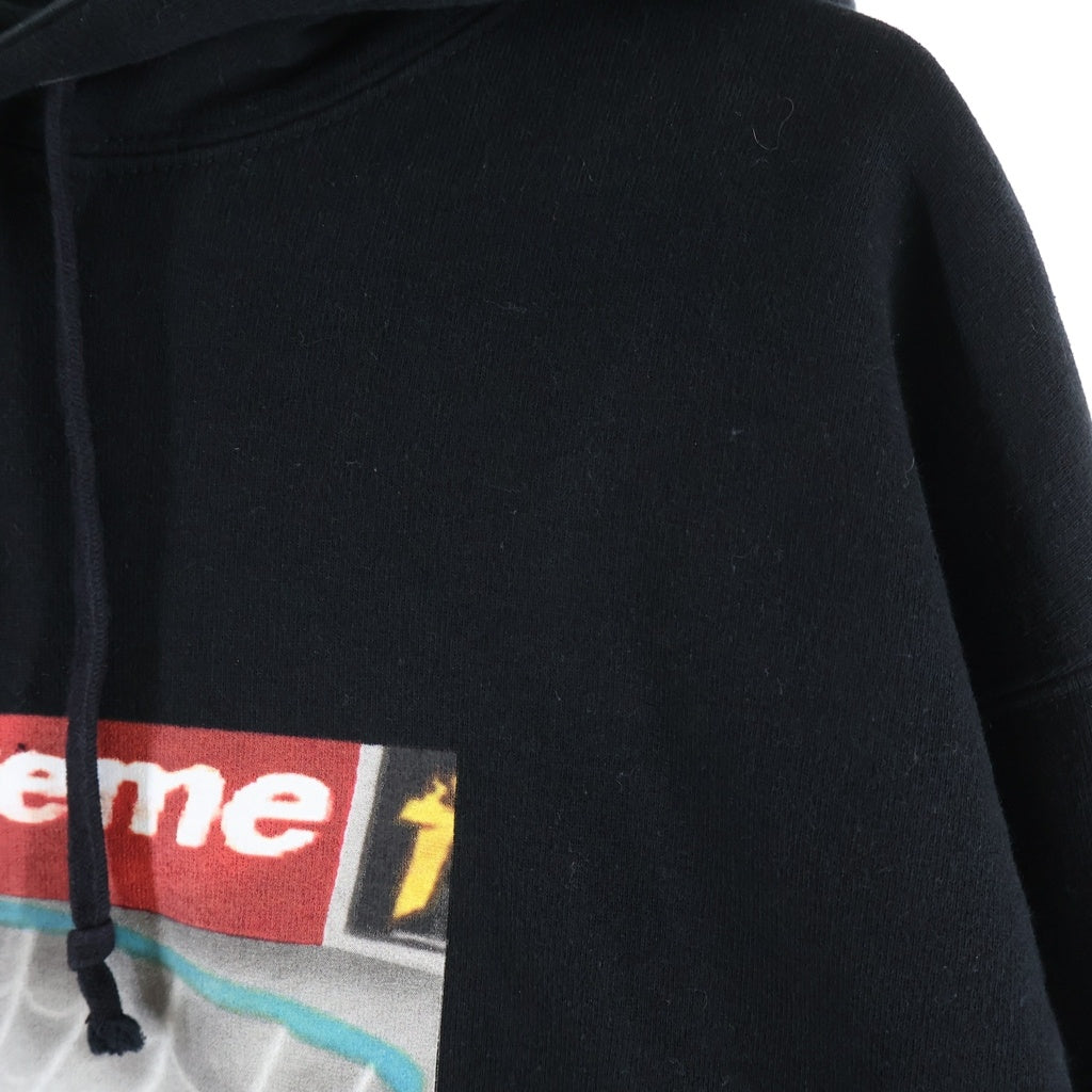 SUPREME(シュプリーム) 21AW ×Thrasher Hooded Sweatshirt スラッシャー 長袖フーディー プルオーバーパーカー ブラック