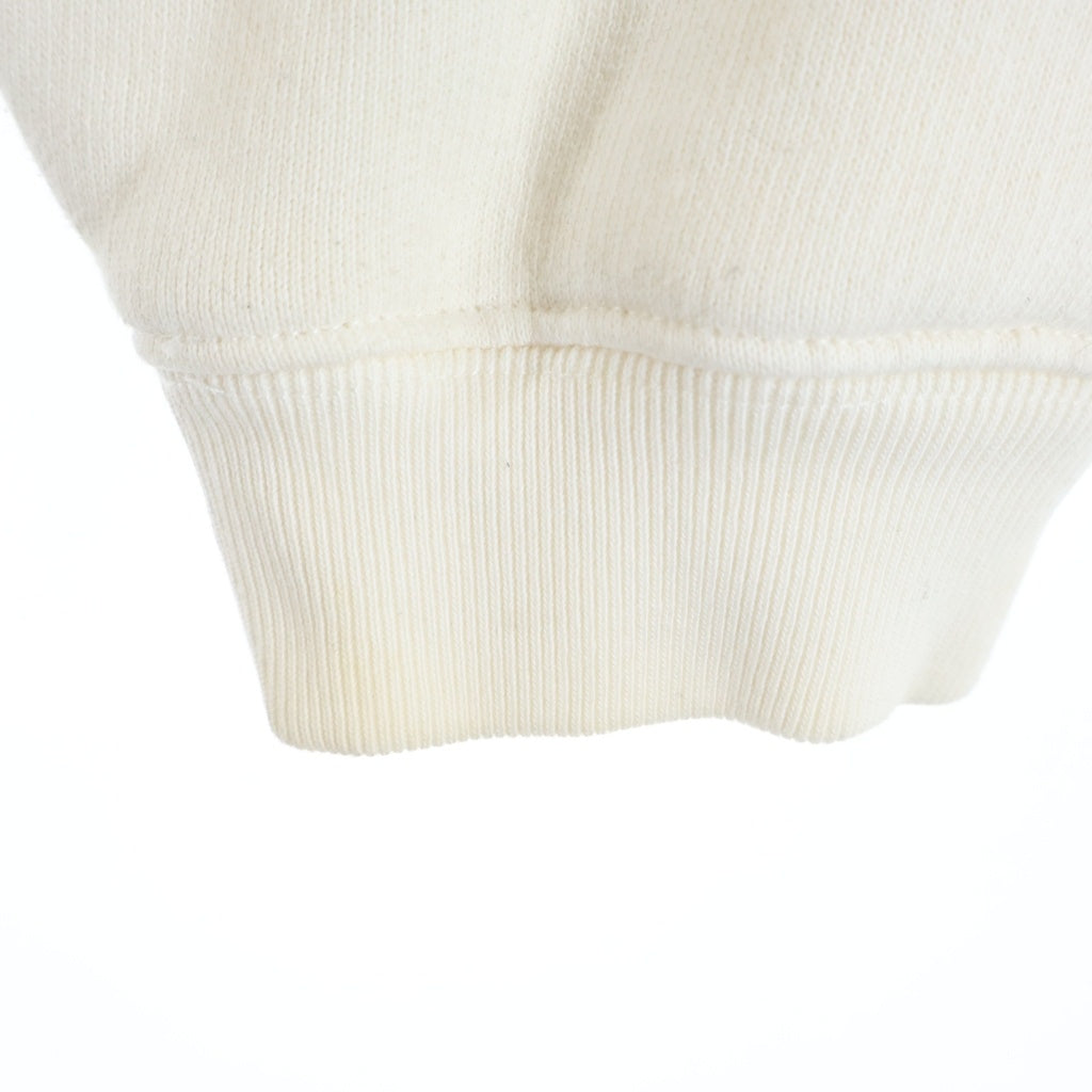 STUSSY(ステューシー) SATIN PATCH HOODIE サテンパッチ プルオーバー長袖スウェットパーカー フーディ ホワイト 118556