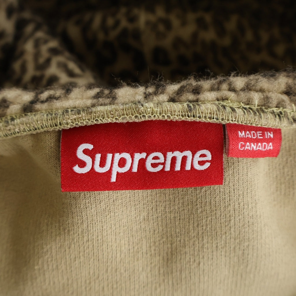 SUPREME(シュプリーム) 24AW Pilled Zip Up Hooded Sweatshirt Cheetah レオパード柄 ヒョウ柄 ジップアップフーディ パーカー ブラウン