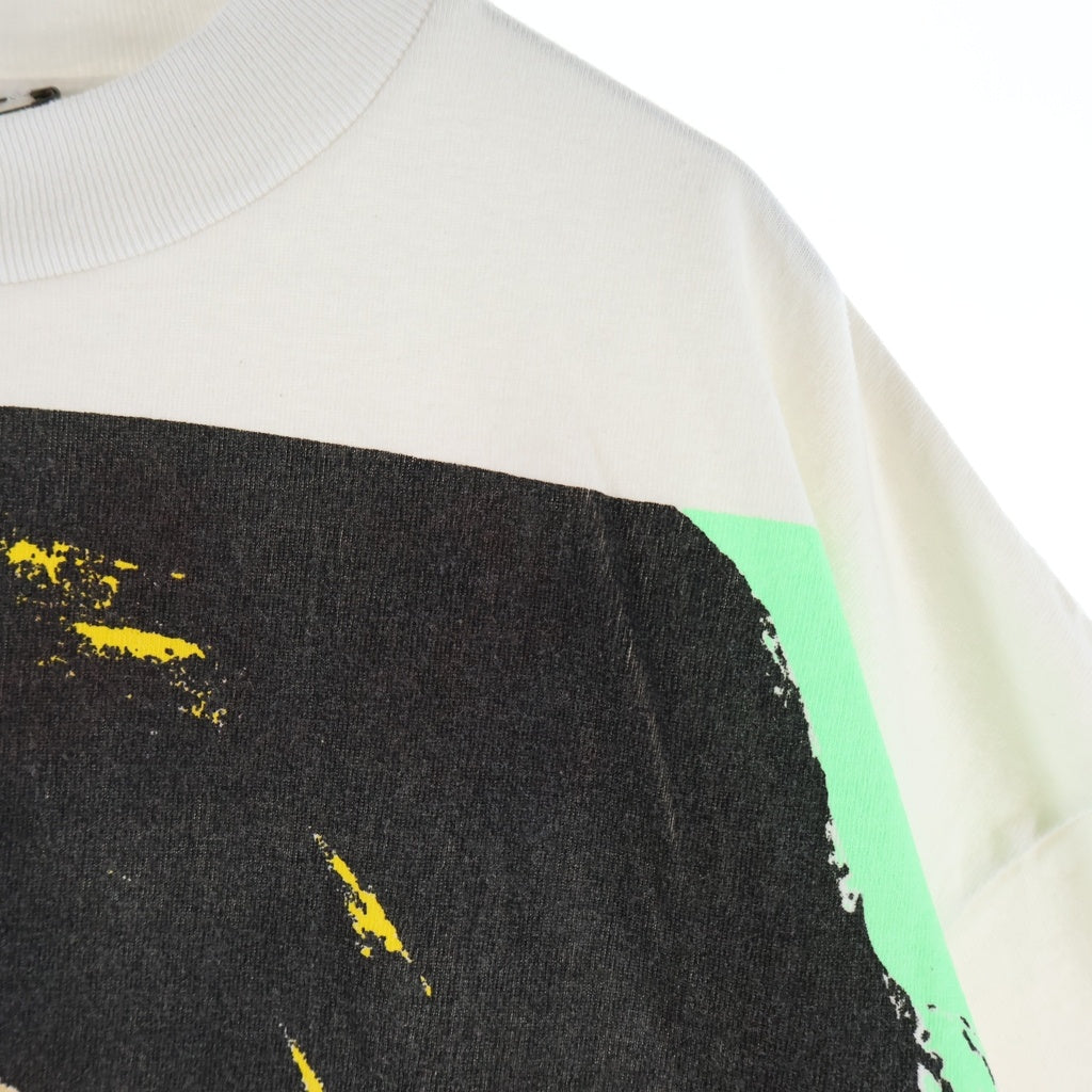 SAINT MICHAEL(セントマイケル) × Amy Winehouse SS T-SHIRT BACK TO BLK クルーネック半袖Tシャツカットソー ホワイト SM-MK1-0000-C14