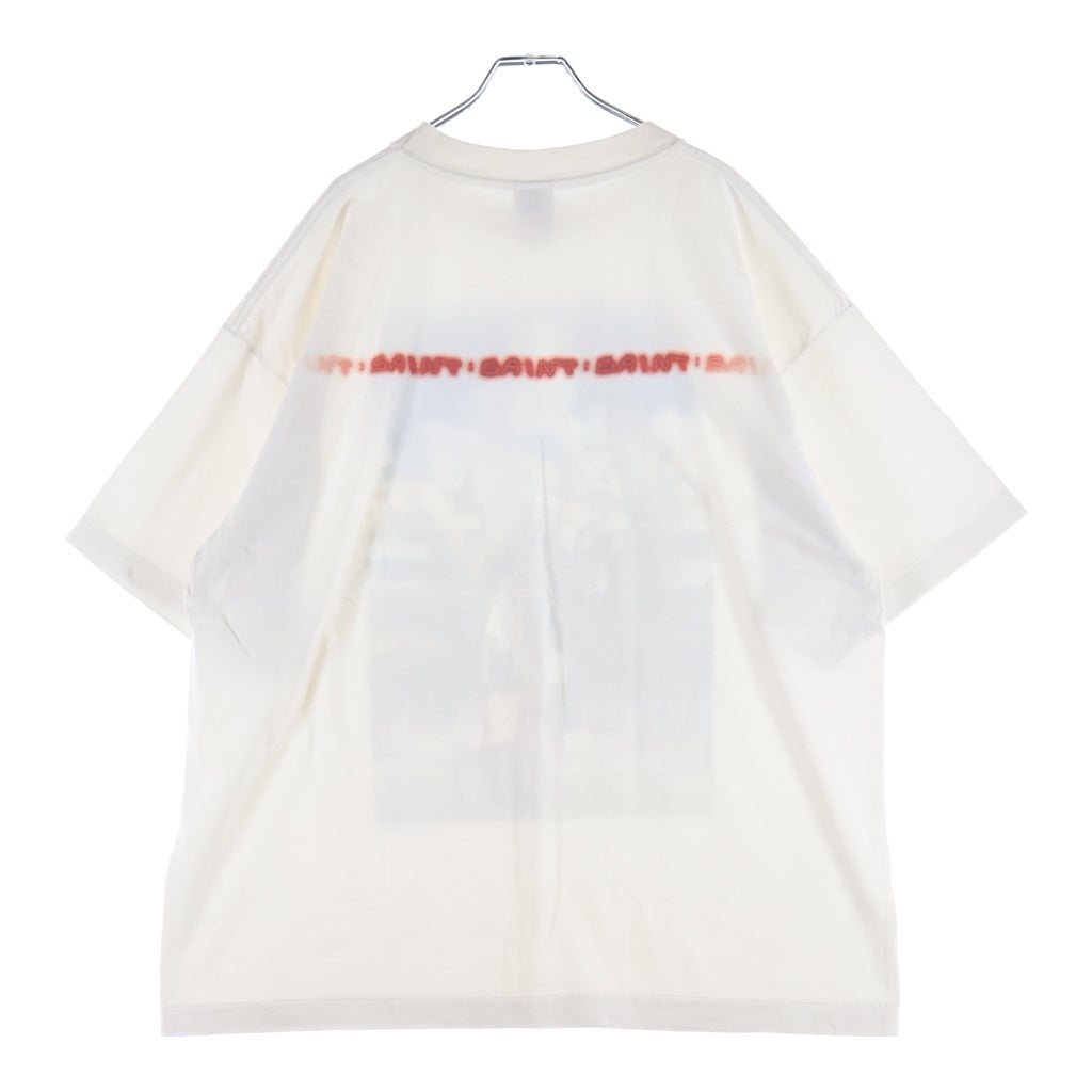 SAINT MICHAEL(セントマイケル) 時をかける少女 × GEEKS RULE 時をかける少女_SS T-SHIRT / SAINT クルーネック半袖Tシャツカットソー ホワイト SM-MK1-0000-C84