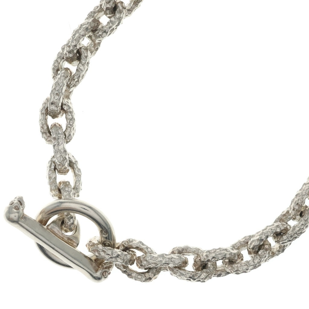 Gaboratory/Gabor(ガボラトリー/ガボール) Textured Half Small Oval Chain Links Necklace ハーフスモールオーバル テクスチャードチェーンリンクス シルバーネックレス