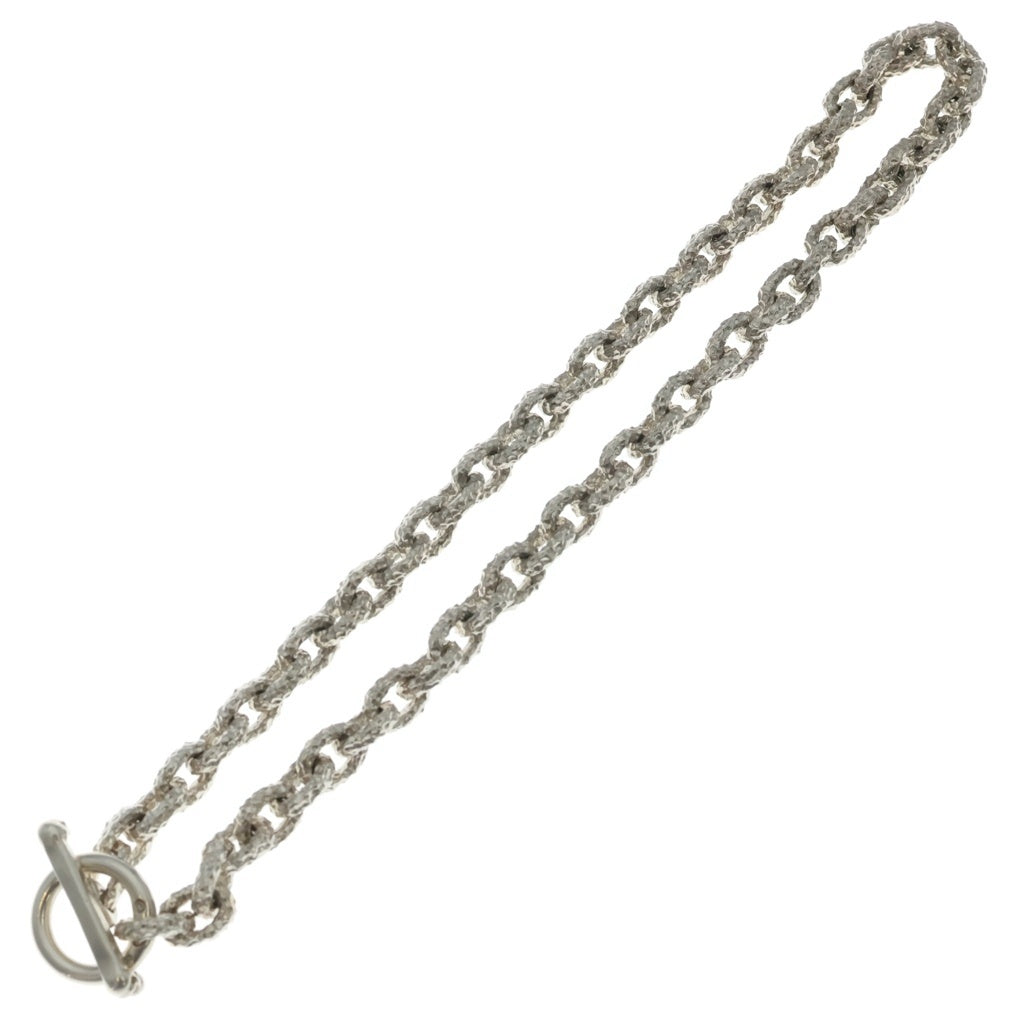 Gaboratory/Gabor(ガボラトリー/ガボール) Textured Half Small Oval Chain Links Necklace ハーフスモールオーバル テクスチャードチェーンリンクス シルバーネックレス