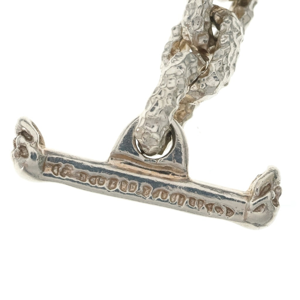 Gaboratory/Gabor(ガボラトリー/ガボール) Textured Half Small Oval Chain Links Necklace ハーフスモールオーバル テクスチャードチェーンリンクス シルバーネックレス