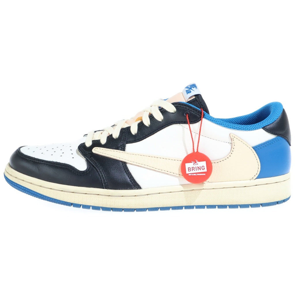 NIKE(ナイキ) ×TRAVIS SCOTT FRAGMENT DESIGN AIR JORDAN 1 LOW OG SP トラヴィススコット フラグメント エアジョーダン1 ローカットスニーカー US11/29cm ブラック/ブルー DM7866-140