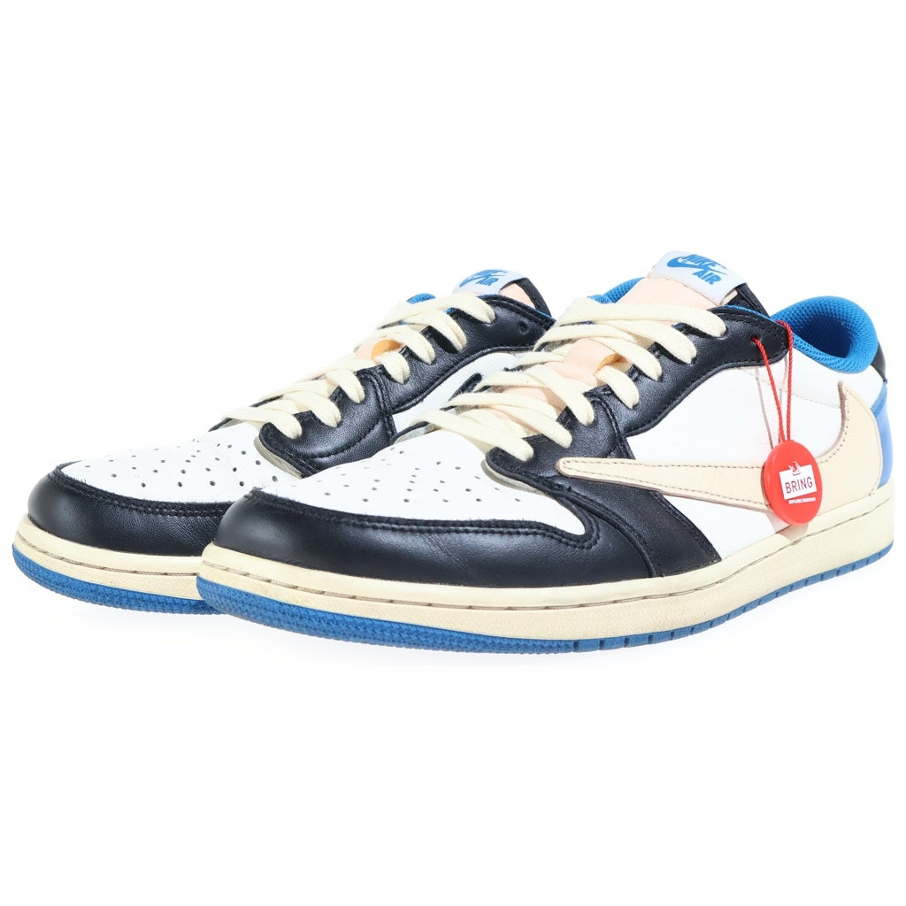 NIKE(ナイキ) ×TRAVIS SCOTT FRAGMENT DESIGN AIR JORDAN 1 LOW OG SP トラヴィススコット フラグメント エアジョーダン1 ローカットスニーカー US11/29cm ブラック/ブルー DM7866-140
