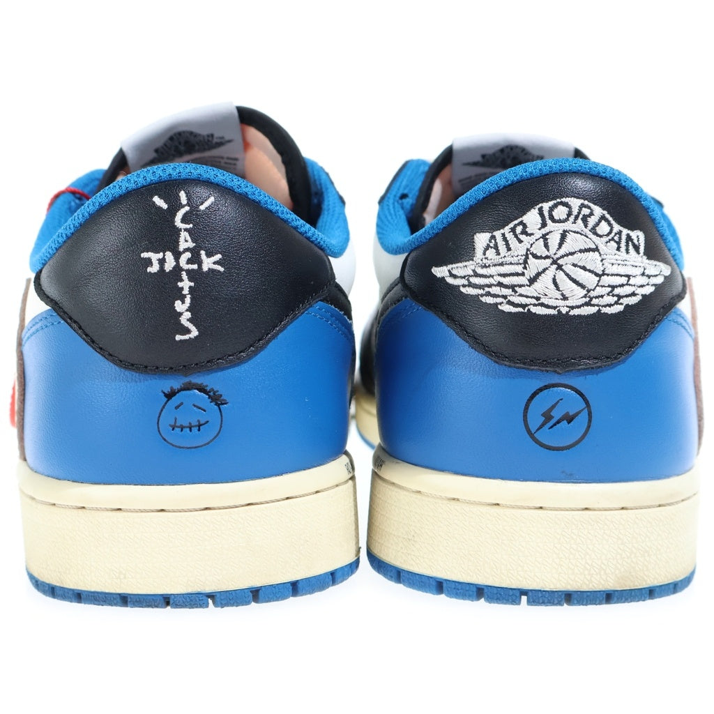 NIKE(ナイキ) ×TRAVIS SCOTT FRAGMENT DESIGN AIR JORDAN 1 LOW OG SP トラヴィススコット フラグメント エアジョーダン1 ローカットスニーカー US11/29cm ブラック/ブルー DM7866-140