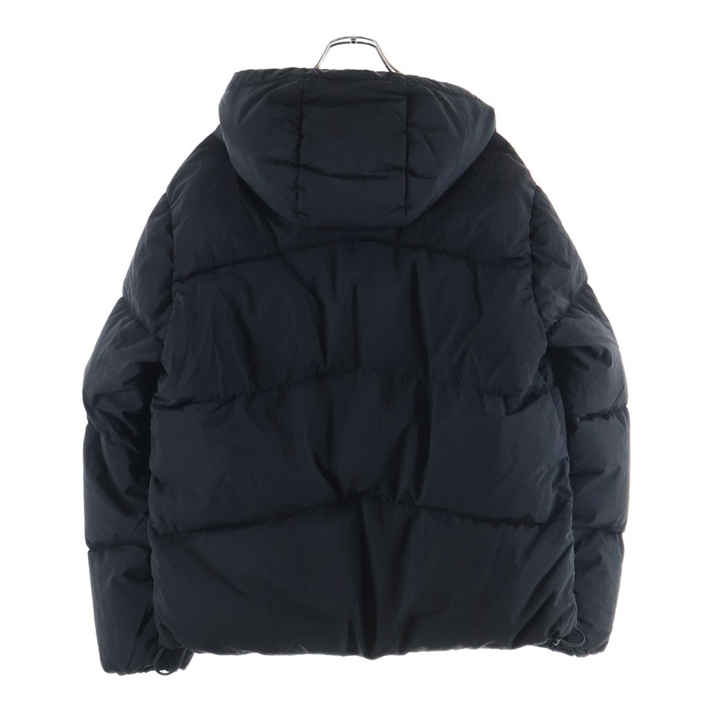 STONE ISLAND(ストーンアイランド) Reversible Real Down Jacket ナイロン メタル リバーシブル ジップアップフーディダウンジャケット ブラック 791542719