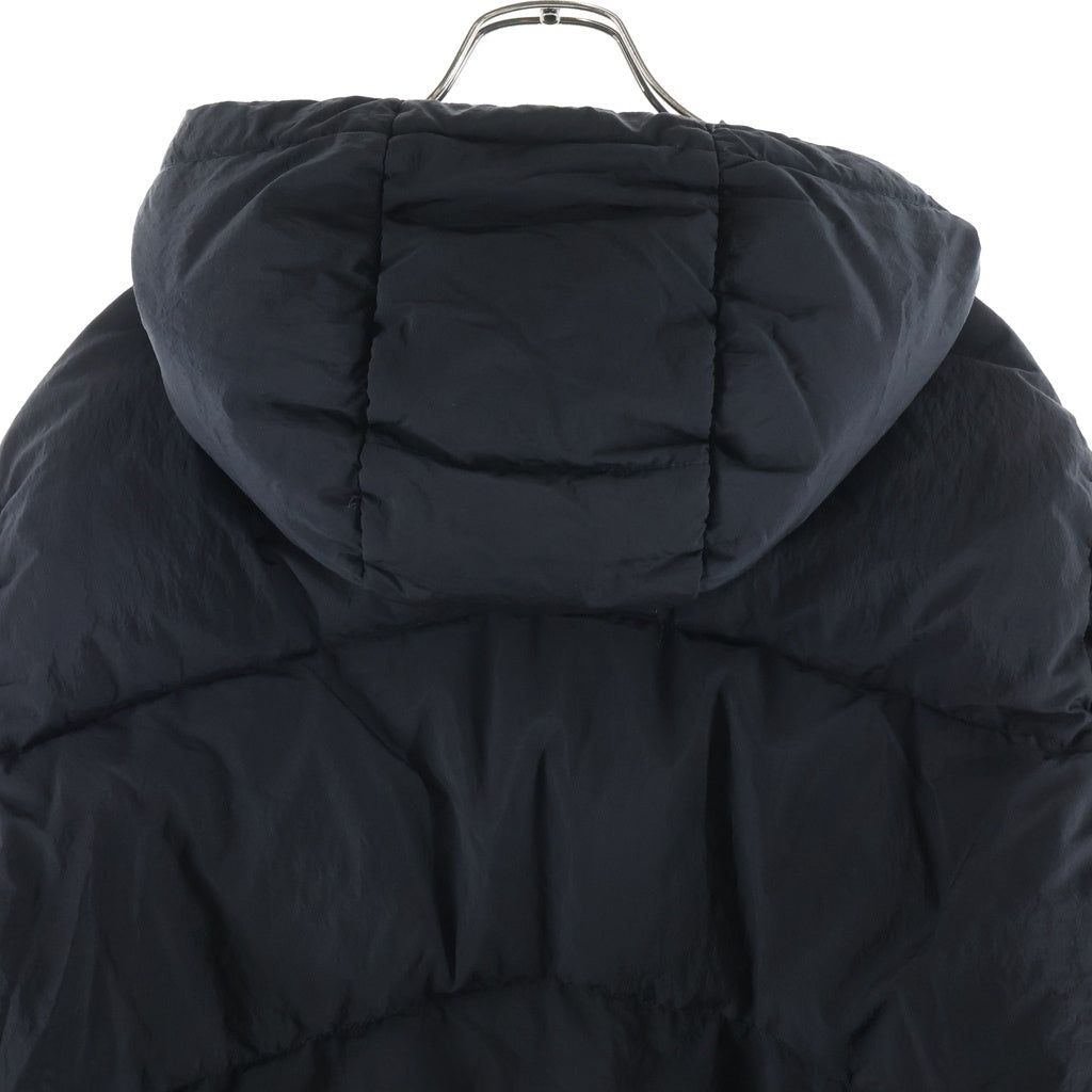 STONE ISLAND(ストーンアイランド) Reversible Real Down Jacket ナイロン メタル リバーシブル ジップアップフーディダウンジャケット ブラック 791542719