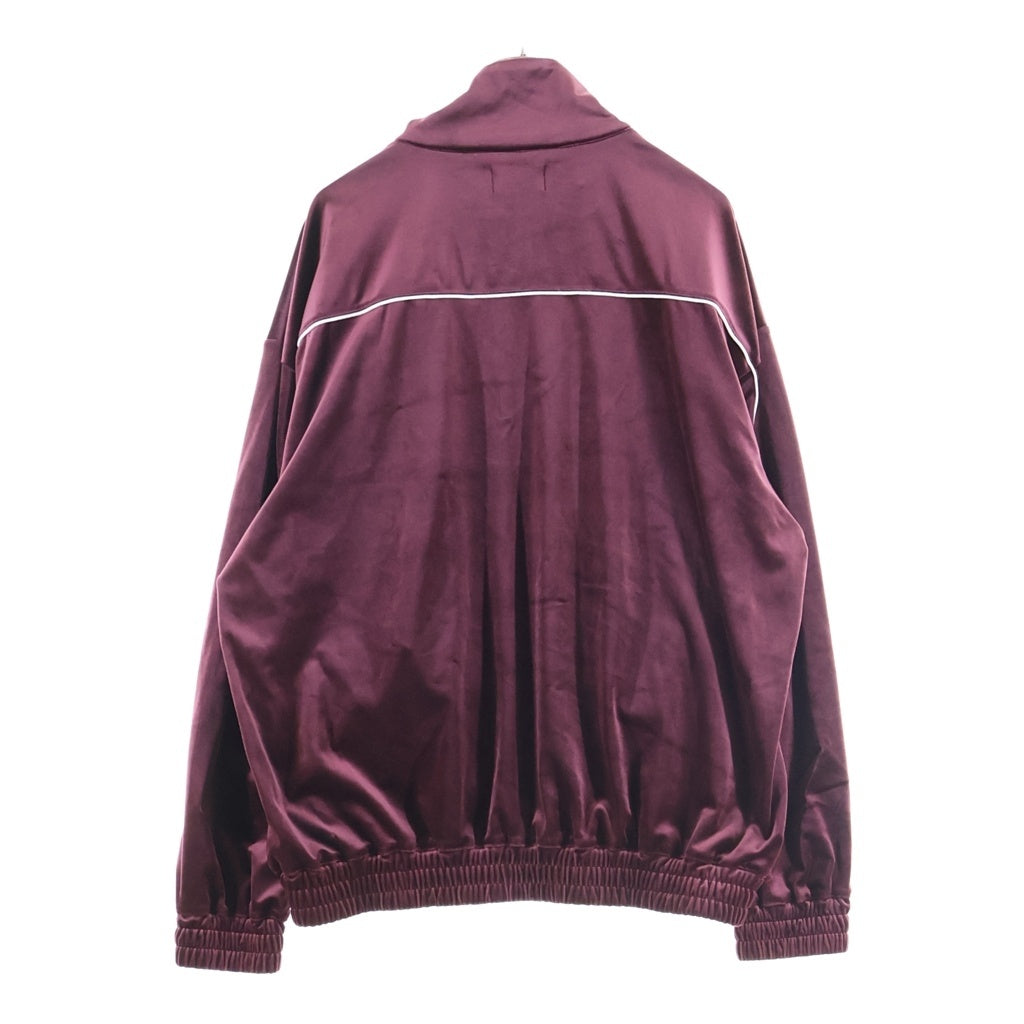 BREATH(ブレス) 25AW SCRIPT LOGO PIPING VELOUR JACKET スクリプトロゴ パイピング ベロア トラックジャケット バーガンディ BR25AW-C5004