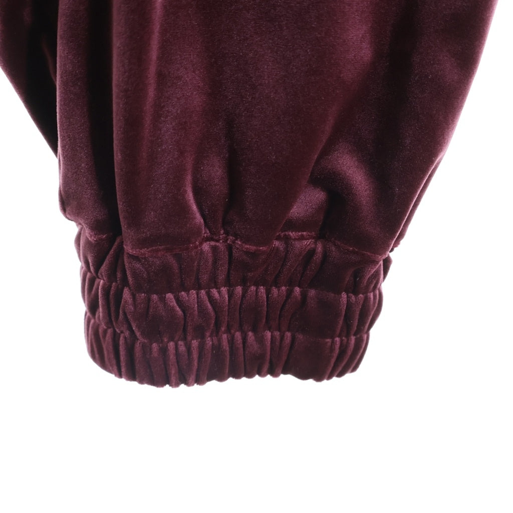 BREATH(ブレス) 25AW SCRIPT LOGO PIPING VELOUR JACKET スクリプトロゴ パイピング ベロア トラックジャケット バーガンディ BR25AW-C5004