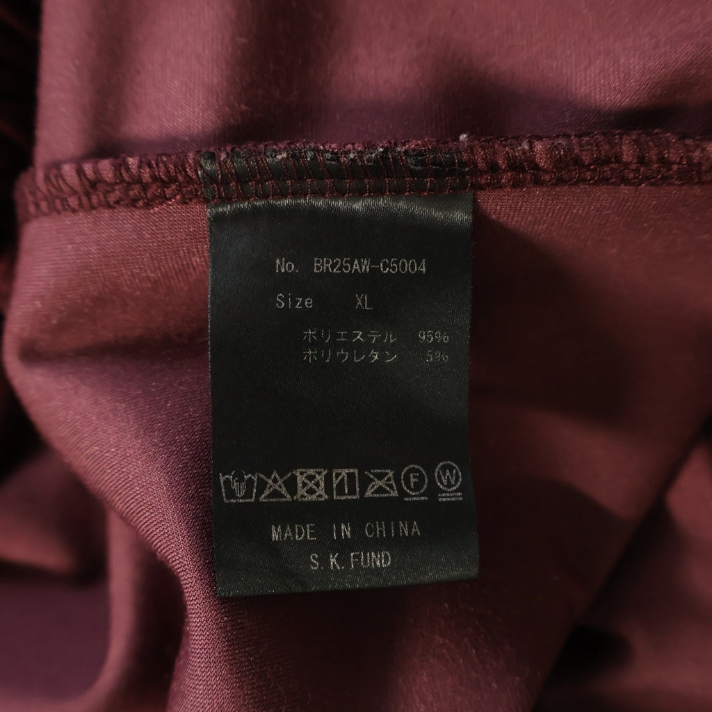 BREATH(ブレス) 25AW SCRIPT LOGO PIPING VELOUR JACKET スクリプトロゴ パイピング ベロア トラックジャケット バーガンディ BR25AW-C5004