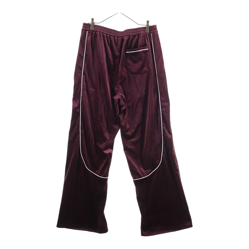 BREATH(ブレス) 25AW SCRIPT LOGO PIPING VELOUR TRACK PANTS スクリプトロゴ パイピング ベロア トラックパンツ バーガンディ BR25AW-P1003