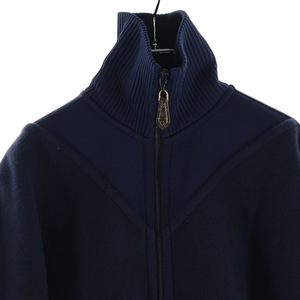 LOUIS VUITTON(ルイヴィトン) 21AW カシミヤ モノグラム ケープ ポンチョ ネイビー/ブラウン RW212W AYZ FLCO18 レディース