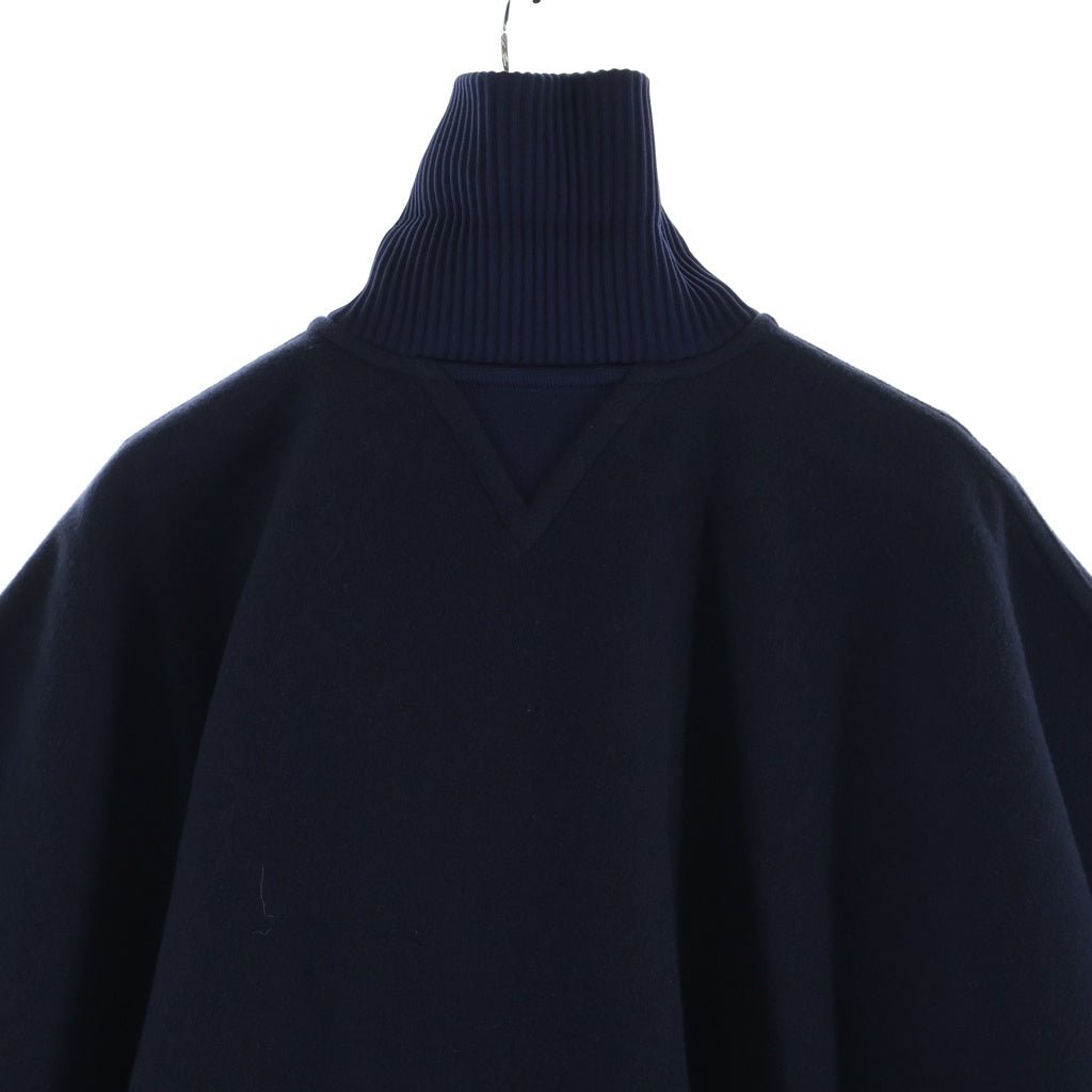 LOUIS VUITTON(ルイヴィトン) 21AW カシミヤ モノグラム ケープ ポンチョ ネイビー/ブラウン RW212W AYZ FLCO18 レディース