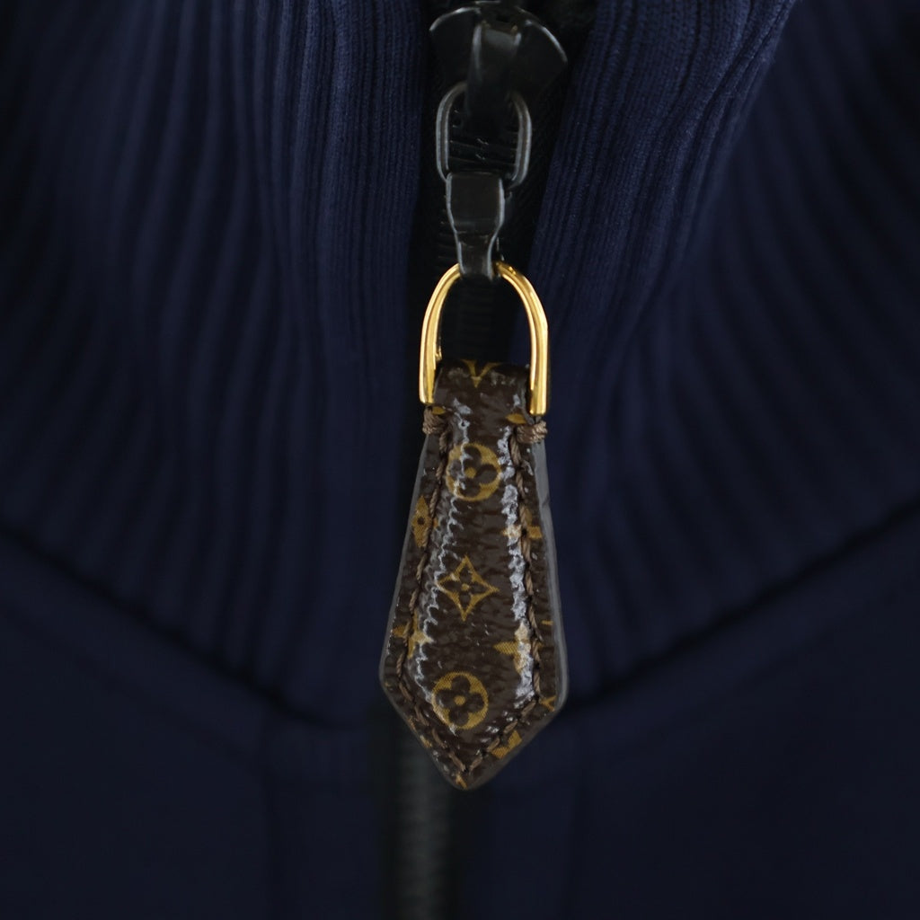 LOUIS VUITTON(ルイヴィトン) 21AW カシミヤ モノグラム ケープ ポンチョ ネイビー/ブラウン RW212W AYZ FLCO18 レディース