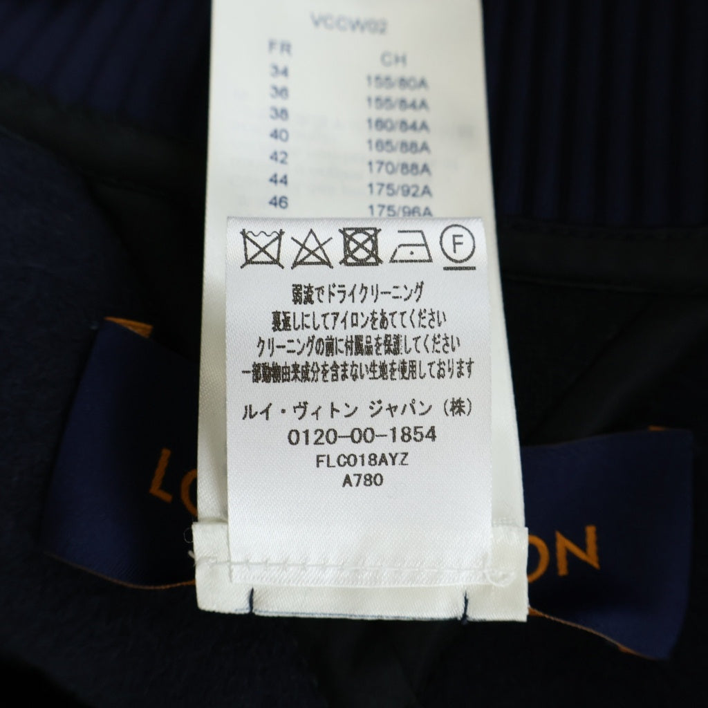 LOUIS VUITTON(ルイヴィトン) 21AW カシミヤ モノグラム ケープ ポンチョ ネイビー/ブラウン RW212W AYZ FLCO18 レディース