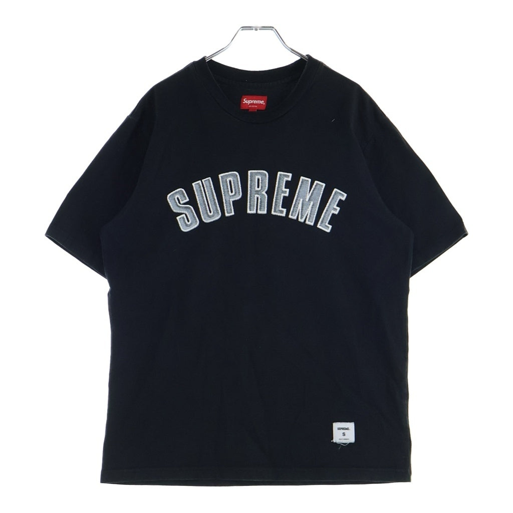SUPREME(シュプリーム) 20SS Arc Appique S/S Top フロントブランドロゴクルーネック半袖Tシャツカットソー ブラック