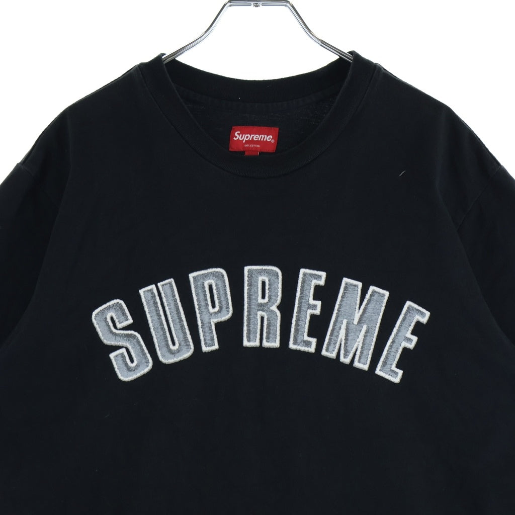 SUPREME(シュプリーム) 20SS Arc Appique S/S Top フロントブランドロゴクルーネック半袖Tシャツカットソー ブラック