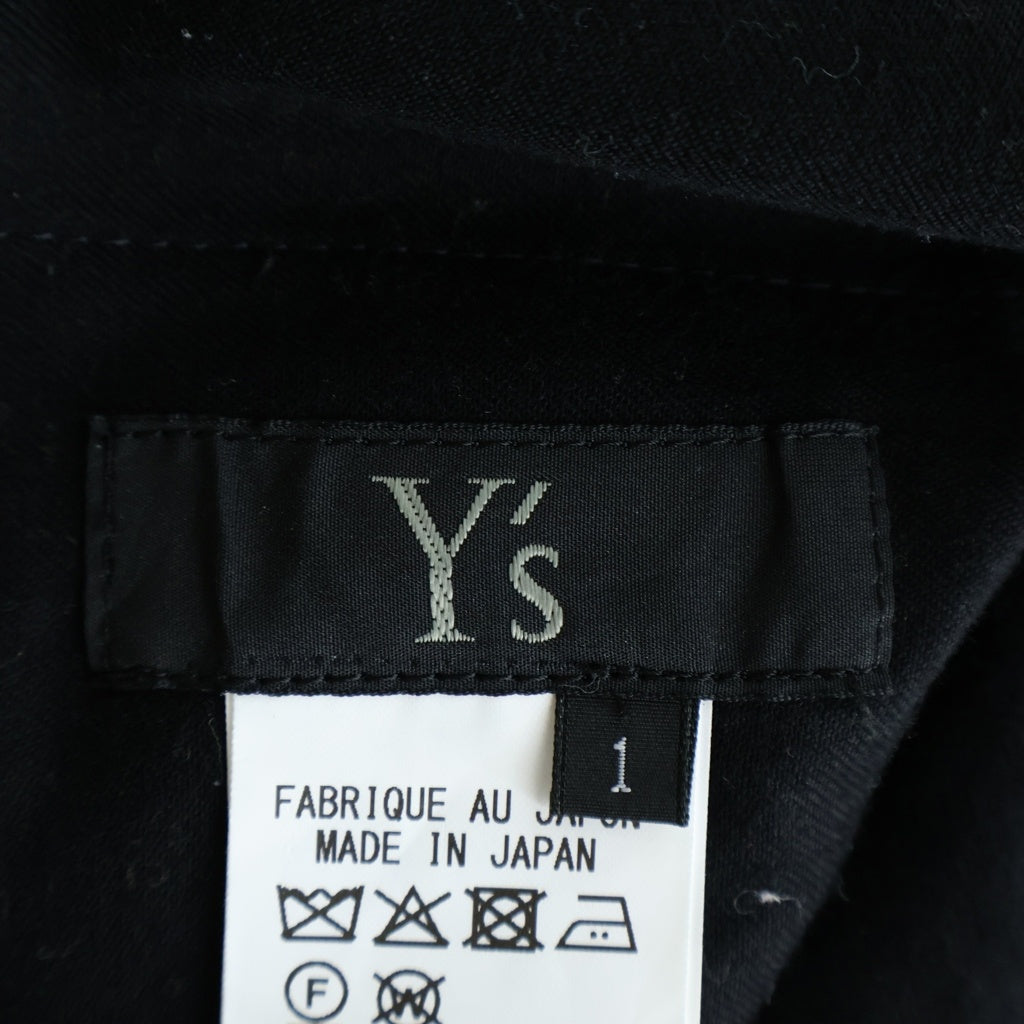 Y's(ワイズ) 26SS 8OZ DENIM FOIL PRINT WORK PANTS 8オンス デニム フォイル プリント ワイドワークパンツ ブラック/シルバー YK-P04-006
