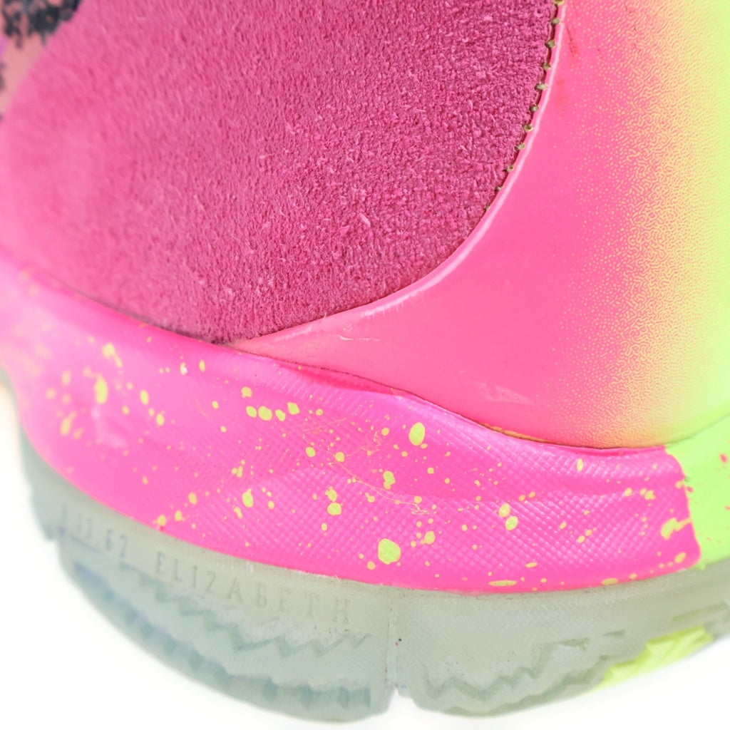 NIKE(ナイキ) Kyrie 4 Confetti カイリー4 コンフェティ US9/27cm ハイカットスニーカー イエロー/パープル AJ1691-900