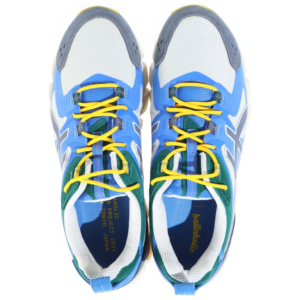 ASICS(アシックス) ×ballaholic Gel-Quantum 180 Cream/Metropolis ×ボーラホリック ゲルクォンタム180 クリーム/メトロポリス ローカットスニーカー ブルー/グリーン 1201A398-250