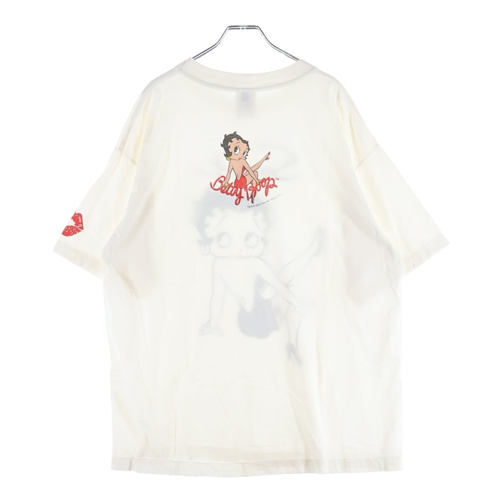 SAINT MICHAEL(セントマイケル) ×Betty Boop SS Tee ベティ・ブープ 両面プリント 半袖Tシャツ カットソー ホワイト SM-HR1-0000-C40 SM-HR!-0000-C40