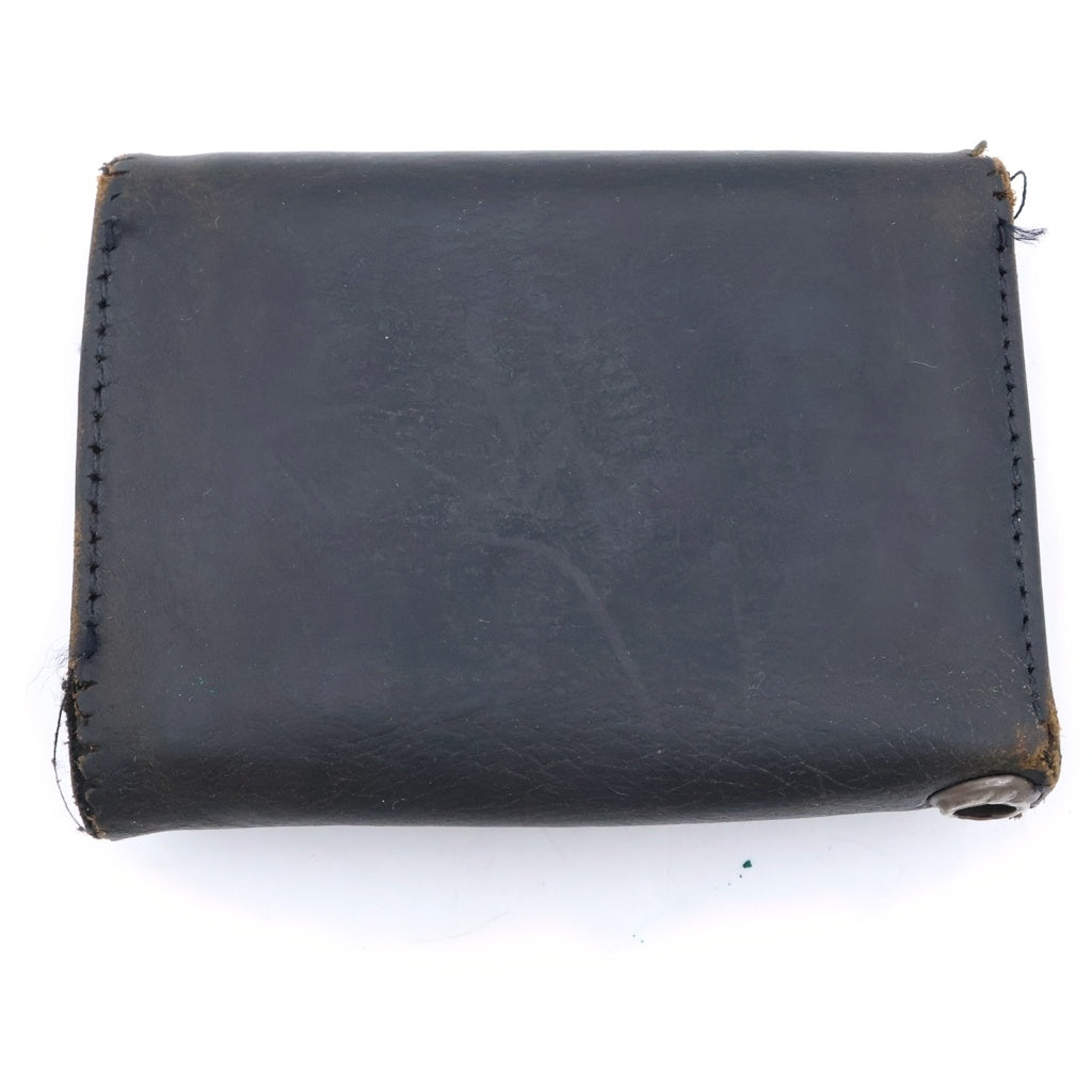 CHROME HEARTS(クロムハーツ) 3FOLD 3フォールド ハートボタン レザーウォレット 財布 ブラック