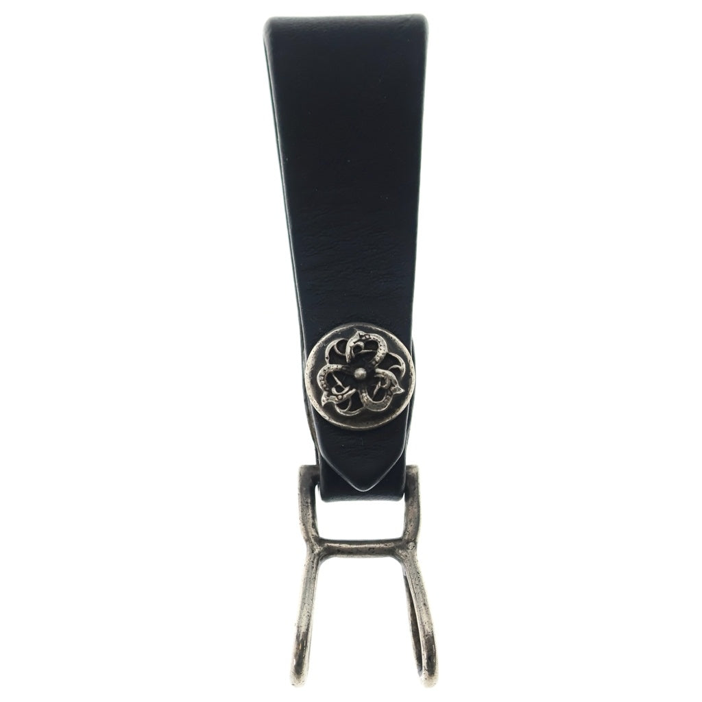 CHROME HEARTS(クロムハーツ) BELT LOOP ケルティックボールボタン レザーベルトループ ブラック
