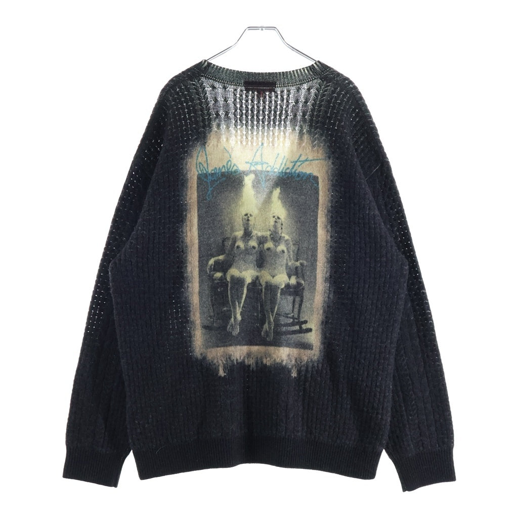 SUPREME(シュプリーム) 24AW ×Jane's Addiction Wool Cardigan ×ジェーンズアディクション バックプリント ウールカーディガン ブラック