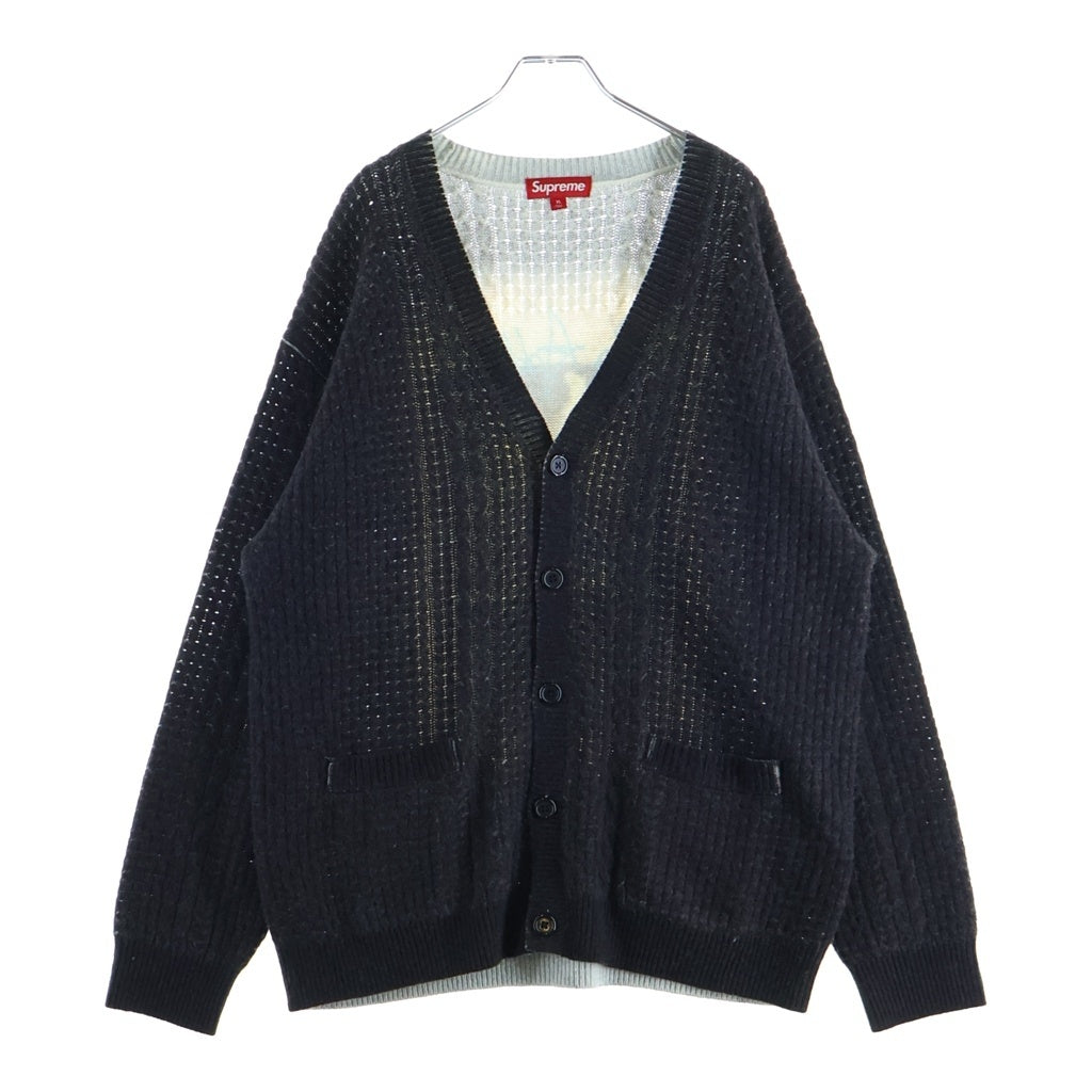 SUPREME(シュプリーム) 24AW ×Jane's Addiction Wool Cardigan ×ジェーンズアディクション バックプリント ウールカーディガン ブラック