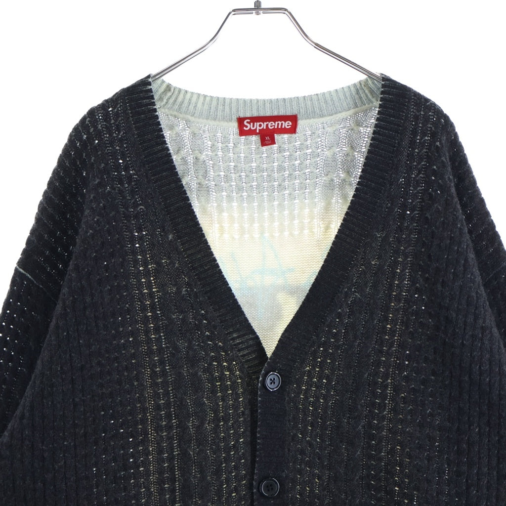 SUPREME(シュプリーム) 24AW ×Jane's Addiction Wool Cardigan ×ジェーンズアディクション バックプリント ウールカーディガン ブラック