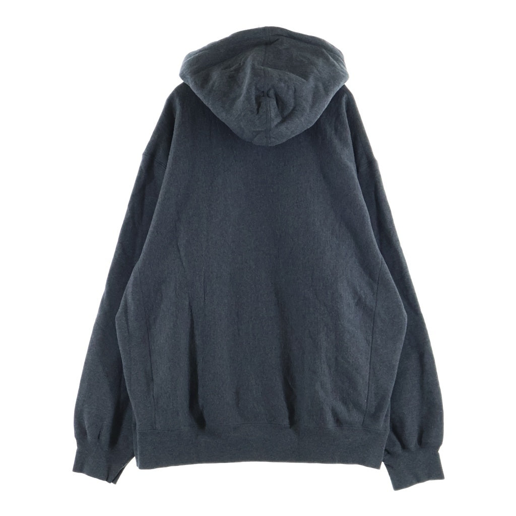 SUPREME(シュプリーム) フロントロゴ刺繍 プルオーバー フーディ スウェット グレー