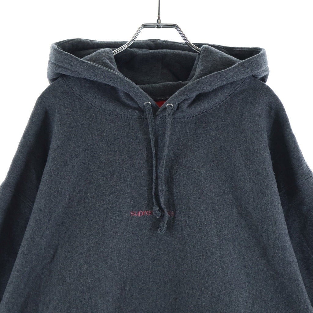 SUPREME(シュプリーム) フロントロゴ刺繍 プルオーバー フーディ スウェット グレー