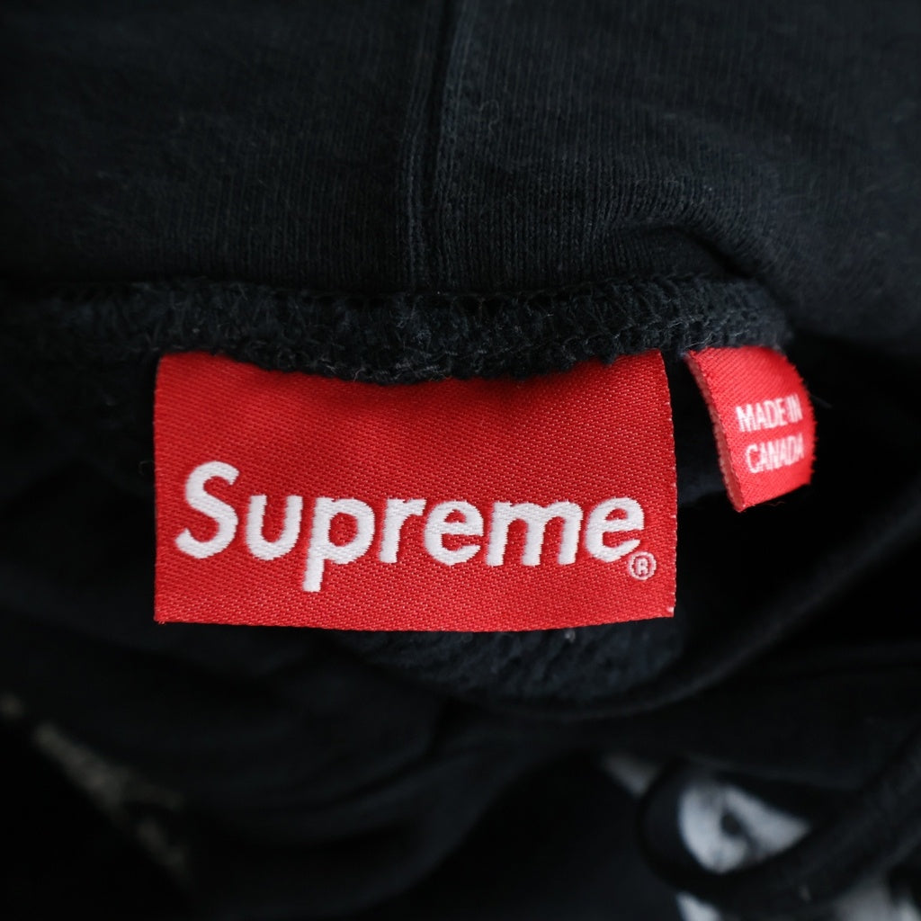 SUPREME(シュプリーム) 21AW Collage Grid Hooded Sweatshirt コラージュ グリッド プルオーバーフーデ スィウェット ブラック