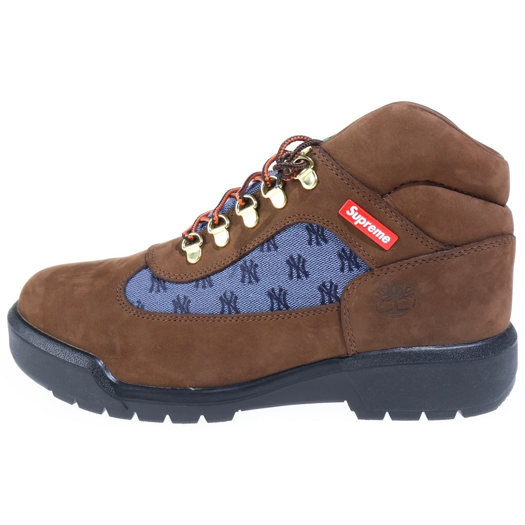 SUPREME(シュプリーム) 21AW ×Timberland New York Yankees Field Boot ×ティンバーランド フィールドハイカットブーツ ブラウン US10/28cm TB 0A5T1U D33