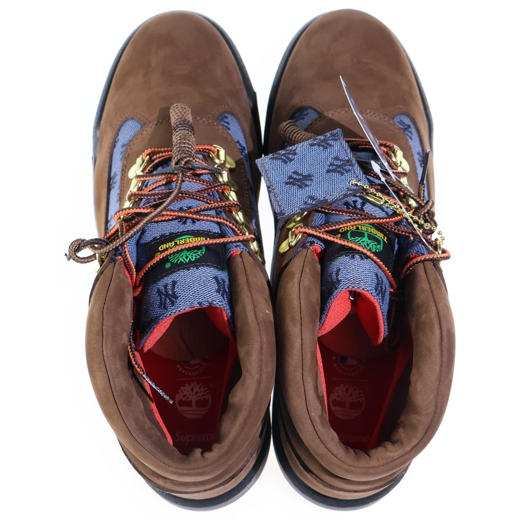 SUPREME(シュプリーム) 21AW ×Timberland New York Yankees Field Boot ×ティンバーランド フィールドハイカットブーツ ブラウン US10/28cm TB 0A5T1U D33