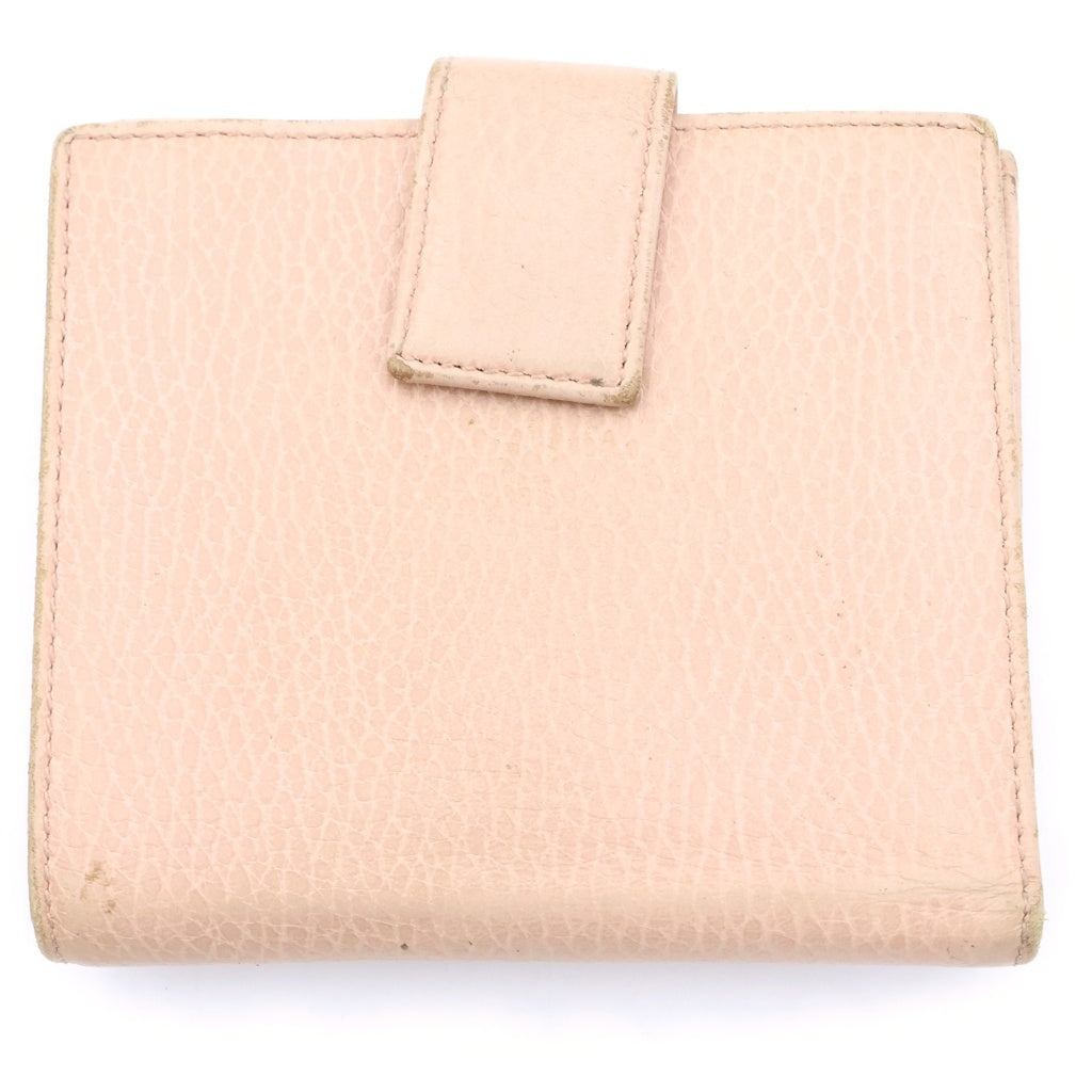 GUCCI(グッチ) GGマーモント レザーコンパクトウォレット 2つ折り財布 ピンク 456122 レディース
