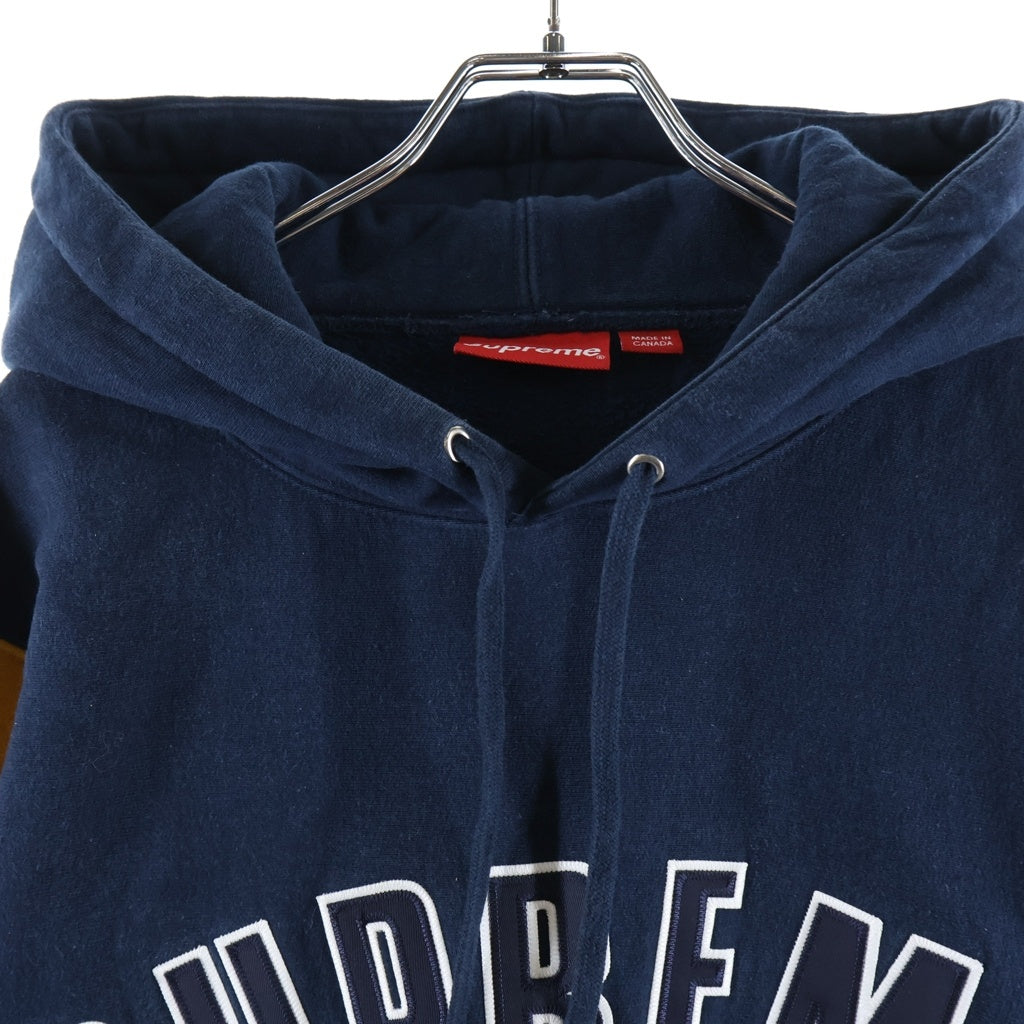 SUPREME(シュプリーム) 16AW Color Blocked Arc Logo Hooded Sweatshirt カラーブロックド アーチロゴ プルオーバー長袖スウェットパーカー フーディ ネイビー