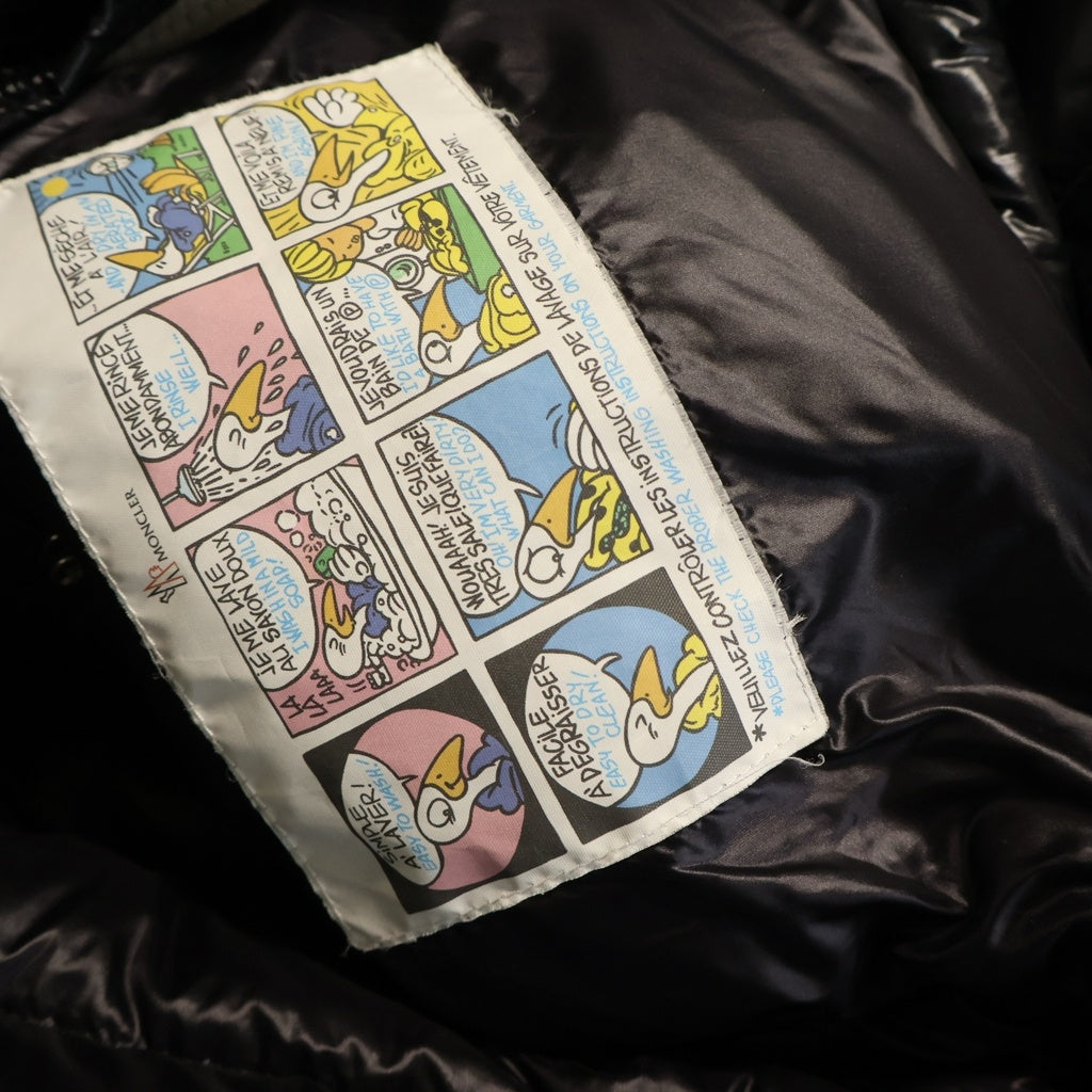 MONCLER(モンクレール) BLIER ブリエ 袖ロゴ刺繍 フーデッドダウンジャケット ブラック C20914090505