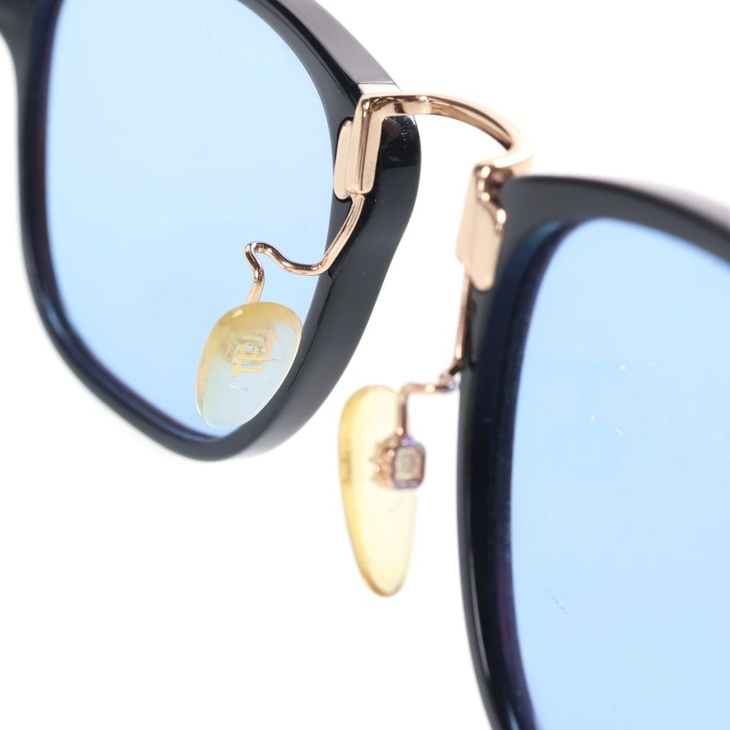 TOM FORD(トムフォード) Beau スクエア コンビネーションフレーム ブルーカラーレンズ サングラス 眼鏡 アイウェア ブラック/ブルー TF672