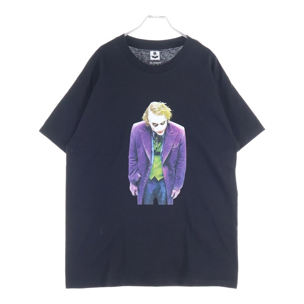 WACKO MARIA(ワコマリア) 25AW ×The Dark Knight Trilogy T-SHIRT ダークナイト トリロジー ジョーカープリント クルーネック半袖Tシャツカットソー ブラック TDKT-WM-09