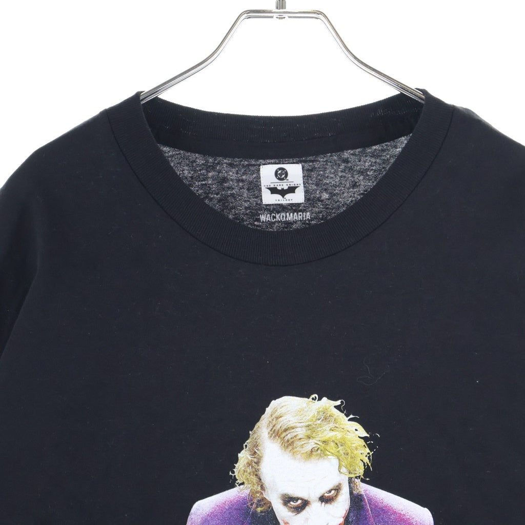 WACKO MARIA(ワコマリア) 25AW ×The Dark Knight Trilogy T-SHIRT ダークナイト トリロジー ジョーカープリント クルーネック半袖Tシャツカットソー ブラック TDKT-WM-09