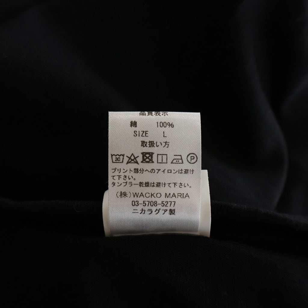 WACKO MARIA(ワコマリア) 25AW ×The Dark Knight Trilogy T-SHIRT ダークナイト トリロジー ジョーカープリント クルーネック半袖Tシャツカットソー ブラック TDKT-WM-09