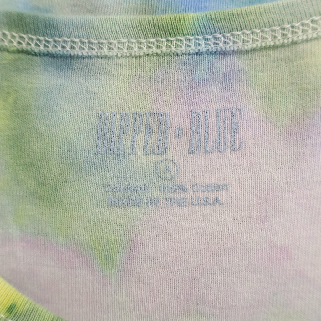 CHROME HEARTS(クロムハーツ) ×DIPPED IN BLUE Tie Dye Logo Print Cropped Tee ×ディップドインブルー タイダイ柄 クロップド丈 クルーネック半袖Tシャツカットソー ブルー レディース