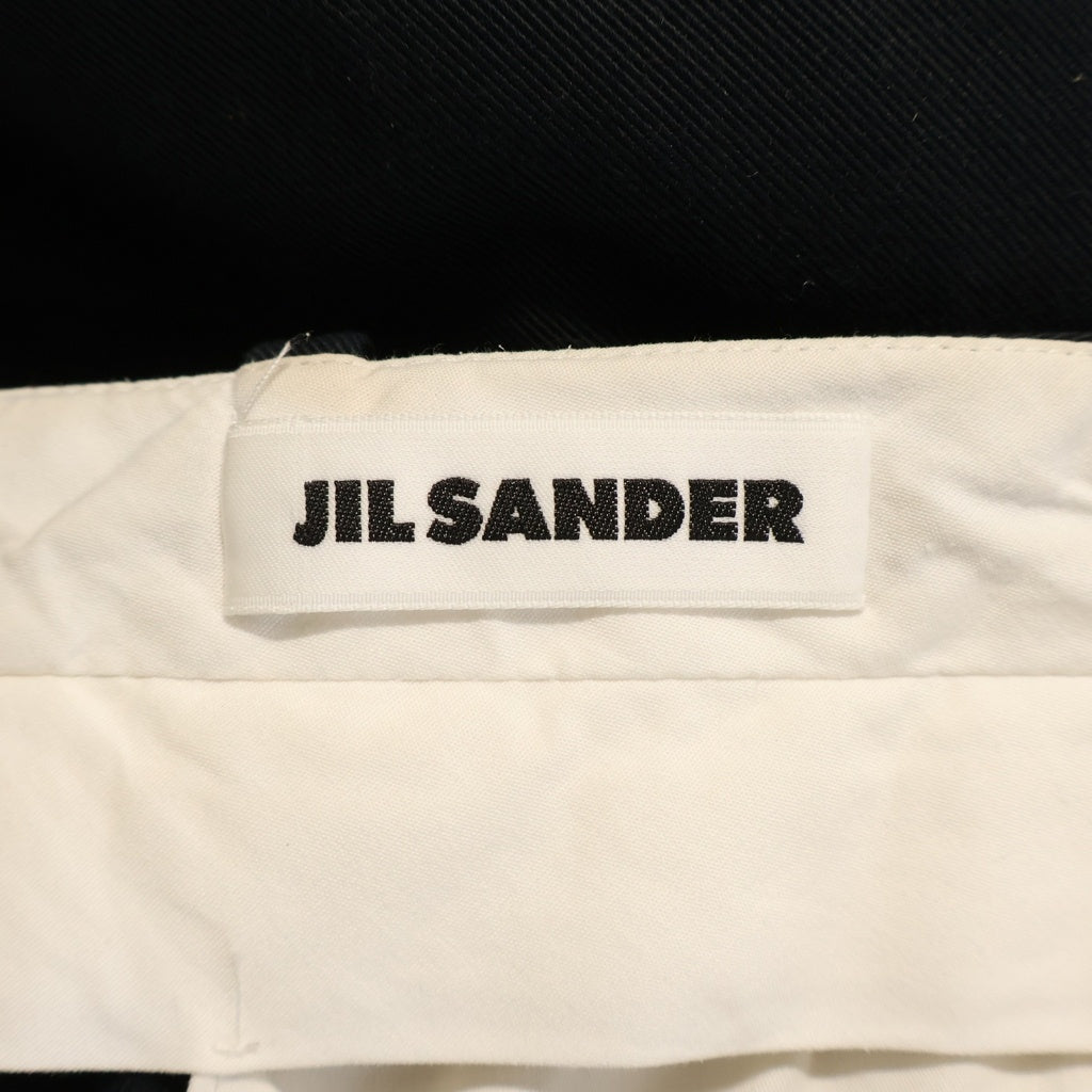 JIL SANDER(ジルサンダー) 23SS コットンギャバ チノクロス テーパードパンツ ネイビー J23KA0002 J45135
