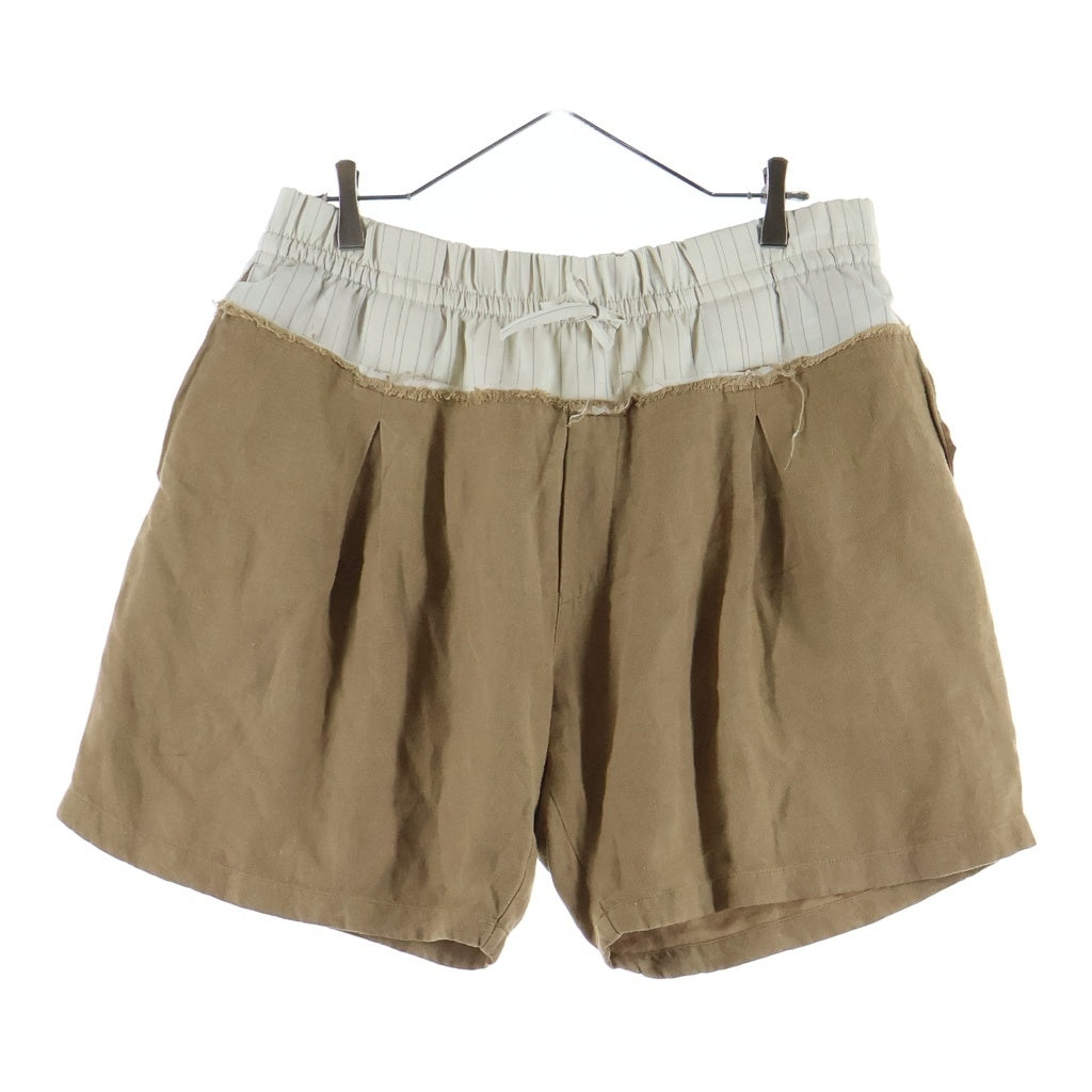KITH(キス) &Kin Linen Viscose Twill Emil Short キン リネン ツイル エミル ショートパンツ ブラウン 26-032-060-0048-2-0