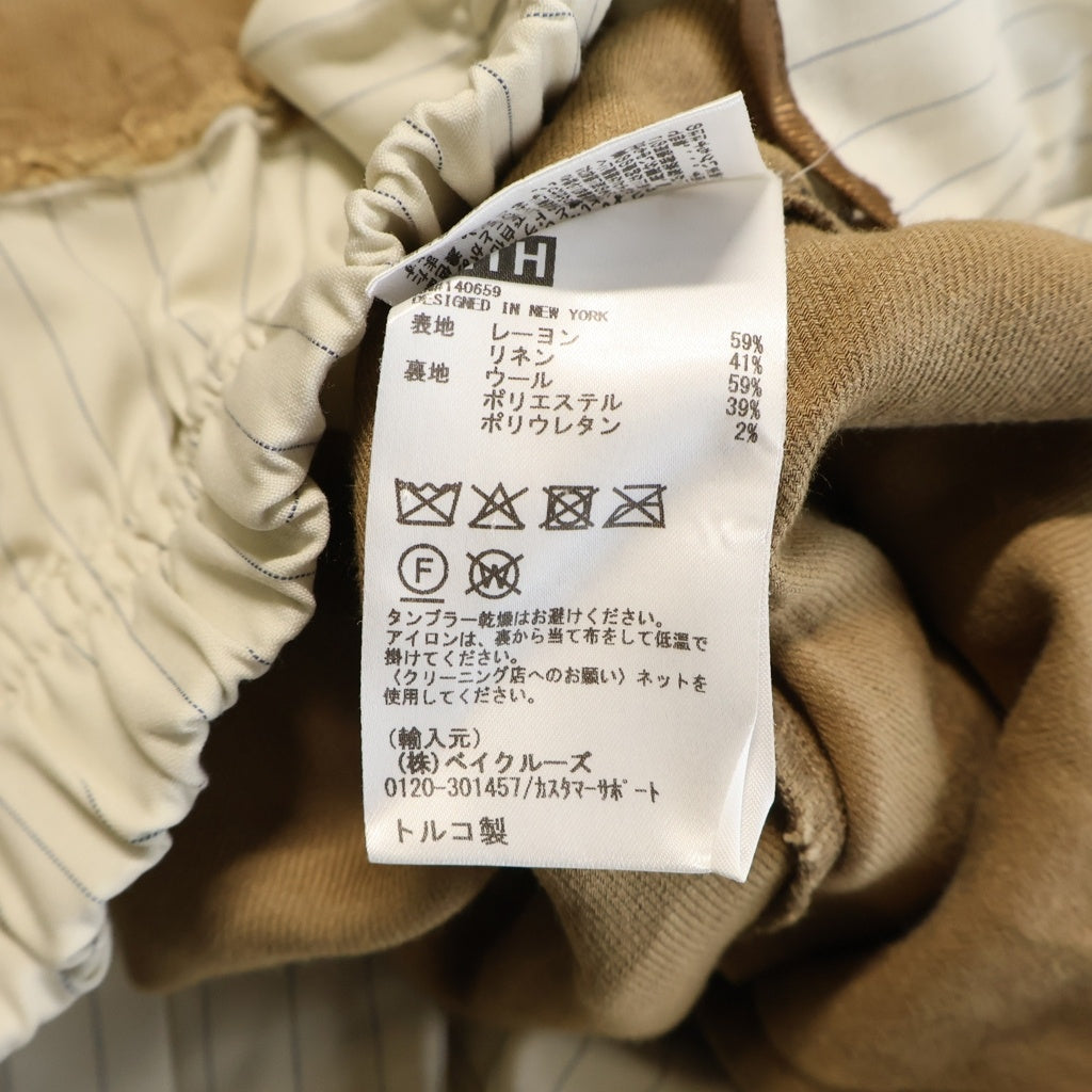 KITH(キス) &Kin Linen Viscose Twill Emil Short キン リネン ツイル エミル ショートパンツ ブラウン 26-032-060-0048-2-0