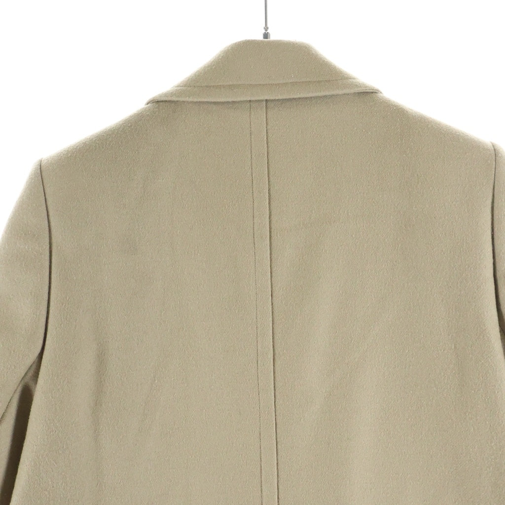 HYKE(ハイク) ダブルブレスト ウールロングチェスターコート カーキ 222‐17365-029